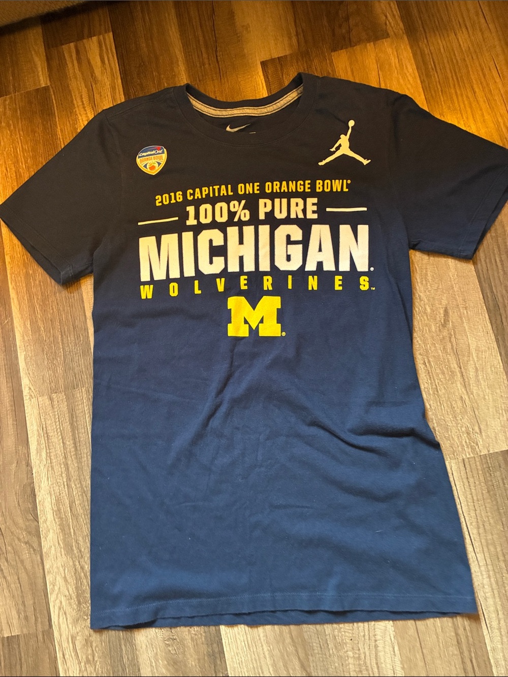 Michigan Football- 2016 Orange Bowl- Jordan/Nike T-Shirt- 100% Cotton- Size XS
